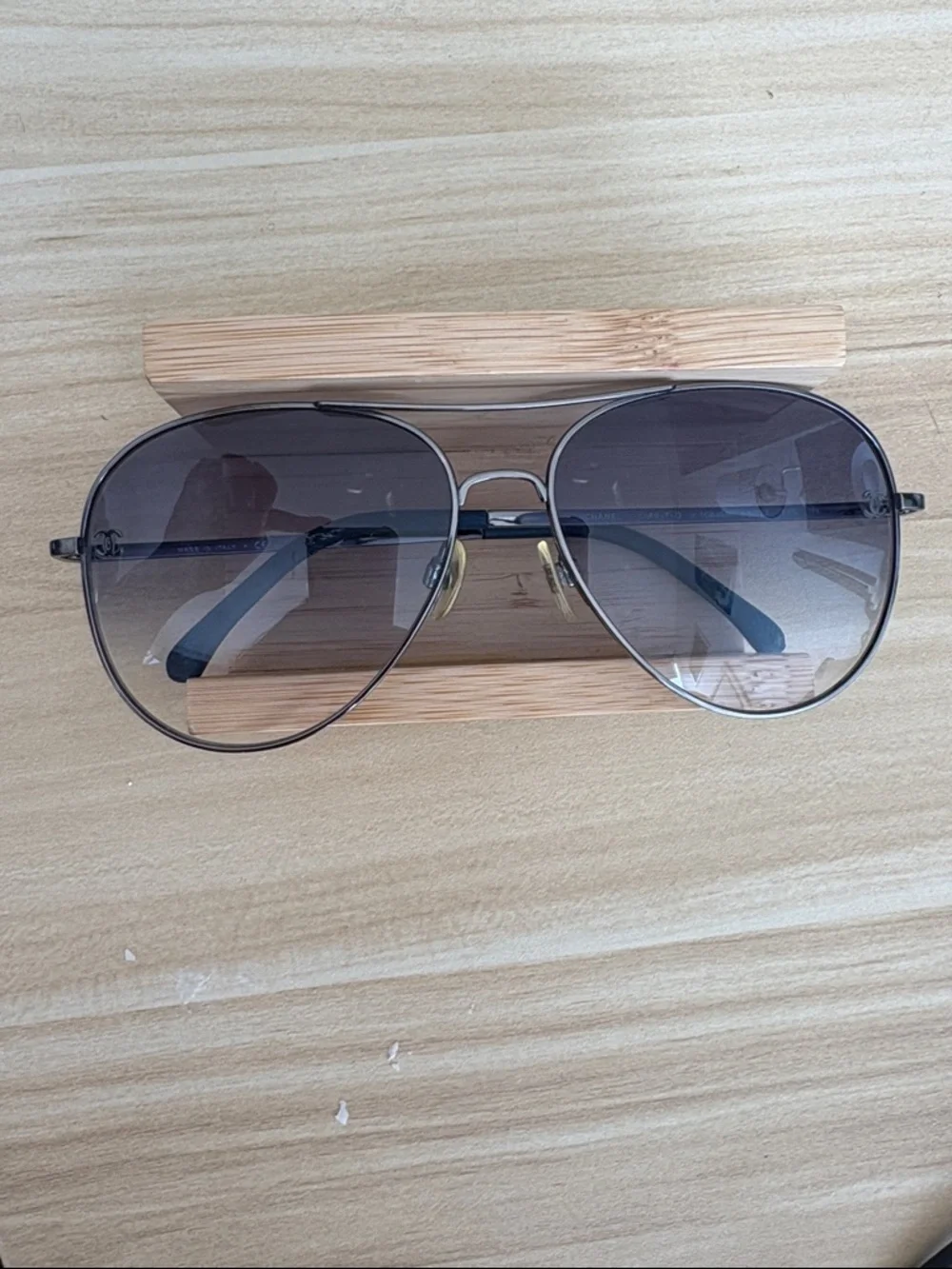 CHANEL Pilot Titanium and Gray Women’s Sunglasses - Picture 2 of 6